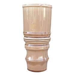 Coprivaso onda cm 12 h27 ceramica noce