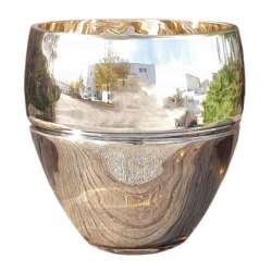 Caspo lea di vetro  cm16 h16 gold