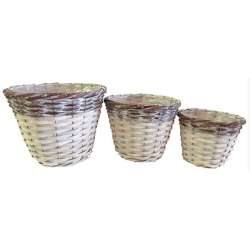 Set 3pz cesti rattan dm19 h 16 dm 24 h18 dm 29 h23 bia