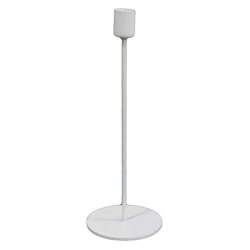 Candeliere in metallo dm 9 h 25 bianco