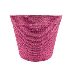 Cf 3 pz portavaso corda cm 21 h 17 fuxia