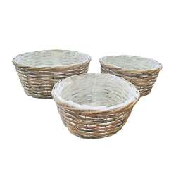Set 3cesti ciotola rattan dm 34-30-26 h 15-13-12 naturali