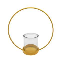 Cerchio in metallo giallo dm 22 vaso vetro dm6 h8
