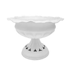 Coppa di metallo bassa bianca dm15,5x11h
