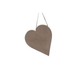 Cuore appeso in mdf  cm 14x16 h2 naturale