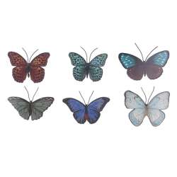 Cf 6 pz farfalle assortite 11-13.5x7.4-9cm