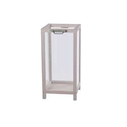 Lanterna cm 38 h 78 legno white wash