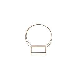Cerchio in metallo con base cm 38x15 h44 gold