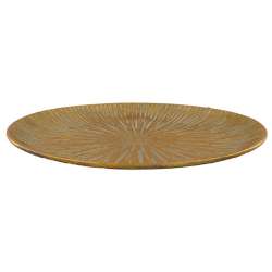 Vassoio in metallo dm 77 h5.5  gold white washed