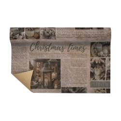 Bobina paperfibra christmas times cm 75 x 9 mt  avorio