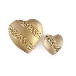 Cf 36 pz cuori acrilici  dm 23 gold