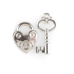 Cf 170pz ciondoli cuorechiave cm 2 silver
