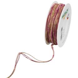 Nastro mix cord mm 5 x 15 mt pink gold fx