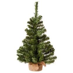 Mini albero con base in juta dm 35 h 60 verde