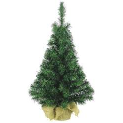 Mini albero con base in juta 75 cm verde