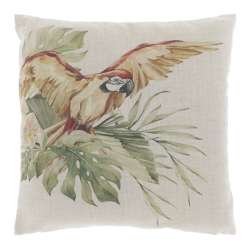 Cuscino linnen print cm 45x45 pappagallo