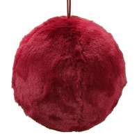 Sfera pelliccia cm 13 dark red
