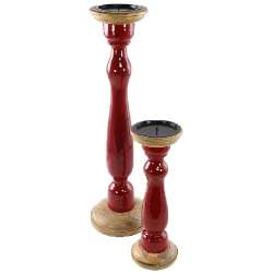 Set 2 candelieri legno tek...