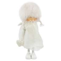 Bambina angelo dec cuore  h 38 cm bianca