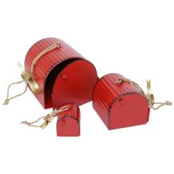 Set 3pz bauletti in metallo...
