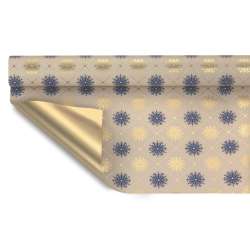 Bobina cm 100x25mt fiocco di neve ecru blu foro