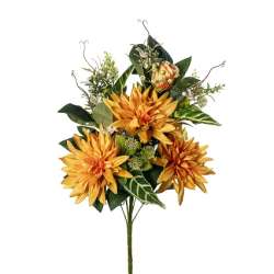 Frontale rose e dahlia cm 60 arancio