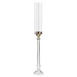 Candeliere ad 1 fiamma dm 8.5 h 60 trasparente oro