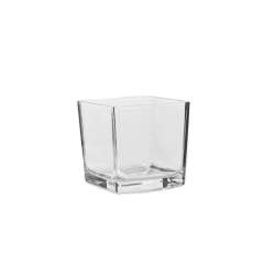 Vaso quadro di vetro trasparente 10x10