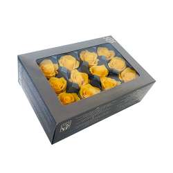 Cf 12 pz rose stabilizzate gialle