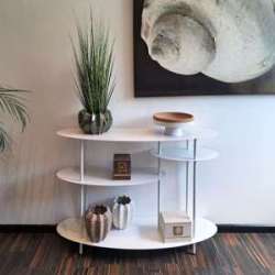 Consolle metal self 118x34 h 82 bianco