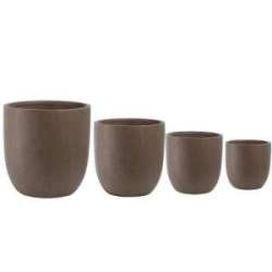 Set 4 vasi vetroresina dm 52-42-35-28 h 50-40-34-27 terracot