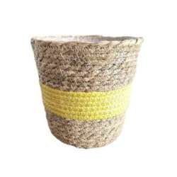 Set 3 cesti 18x18x18h  23x23x20h 26x26x23 grass giallo