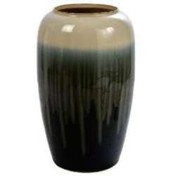 Vaso ceramica  alto cm 60h  crema-nero