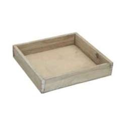 Vassoio di legno cm 20x20 h 4 naturale