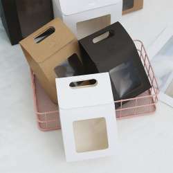 SACCHETTO IN CARTA CON FINESTRA IN PVC - 8.5 CM X 5.8 CM X H.15 CM - CF 25 PZ - BIANCO in Scatole e Contenitori