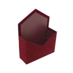 Scatola busta di cartone con velltuto cm 19x13 h 26 bord ( 6