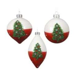 Cf 3 palline in vetro dm 8 mix albero di natale e forme