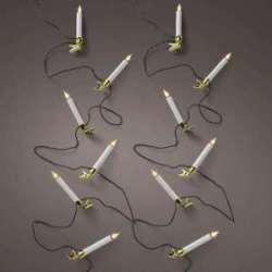 Filo di 16 luci a candela bianca dm1.6 h13 mt 6