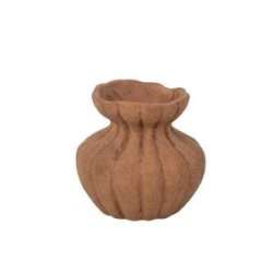Vaso portafiori irregolare dm 11 h 11 in ceramica ruggine