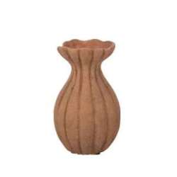 Vaso portafiori irregolare dm 19 h 17 in ceramica ruggine