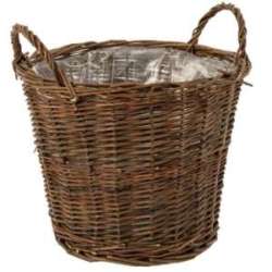 Cesto salice con manici dm 24 h 18 naturale
