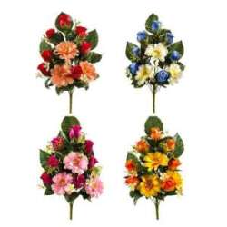 Cf 12 frontali gerbere e rose x 10 mix 4 colori assortiti