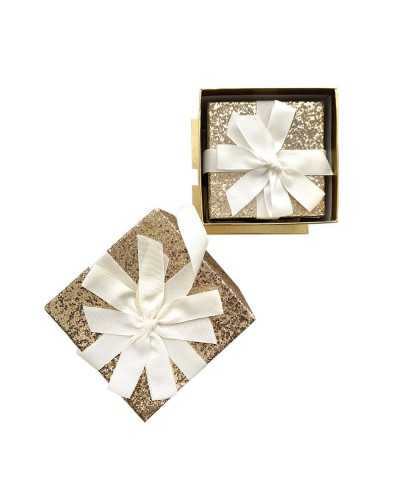 Set 2 scatole glitterate eleganti con chiusura in velcro