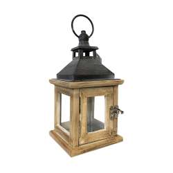 Lanterna piccola cm 10x10 h 20 naturale