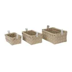 Set 3 cesti intrecciat1 cm32x23 h15 28x18 h13 23x11 naturale