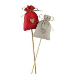 Cf 8 pick sacco christmas cm 4.5x 6.8 h 27 grigio e rosso