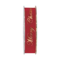 Nastro christmas mm 25 x10 mt gold red