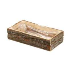 Cassetta cm 32 x 17 h 9  con corteccia naturale