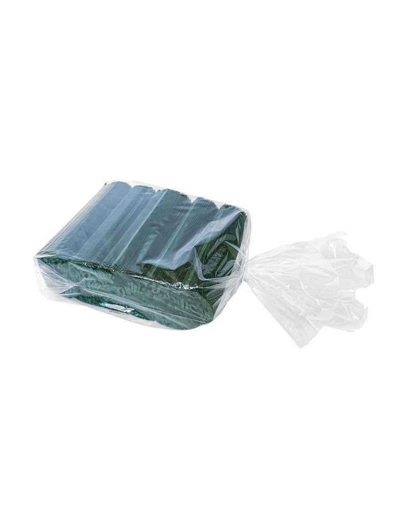 Coprivaso plissettato verde – confezione da 100 pezzi – ideale per fioristi, eventi e decorazioni creative.