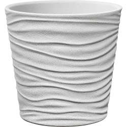 Coprivaso ceramica sonora cm 21 h21 white stone